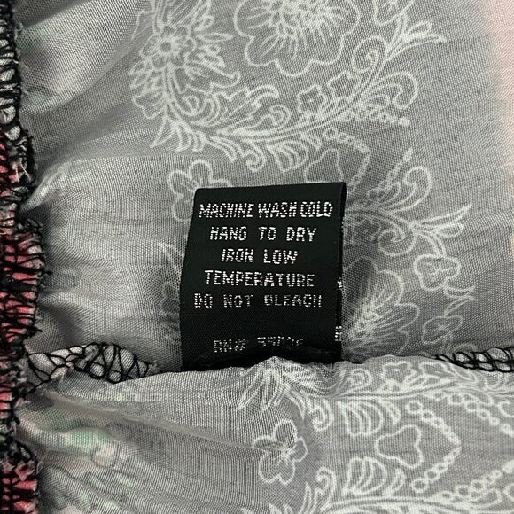 Baccini Boho Gypsy Tiered Floral Butterfly Garden Print Maxi Skirt (PM) - Picture 10 of 11